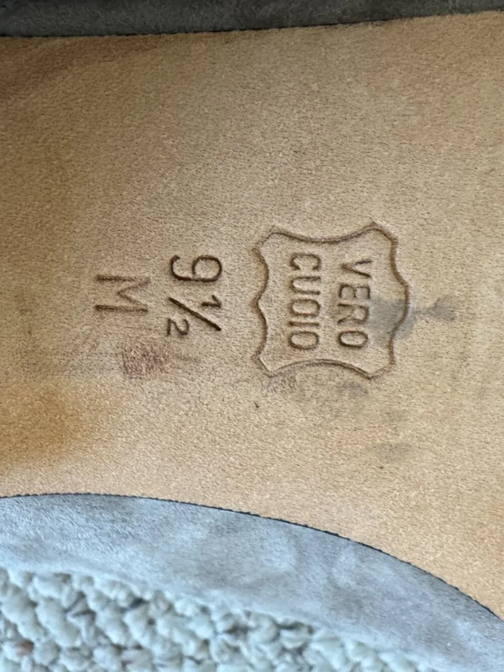 Vaneli suede slide on low heel flats loafers taupe mushroom Sz 9.5 M